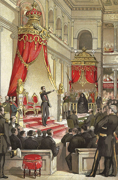 Prestation de serment de Léopold II devant les Chambres réunies